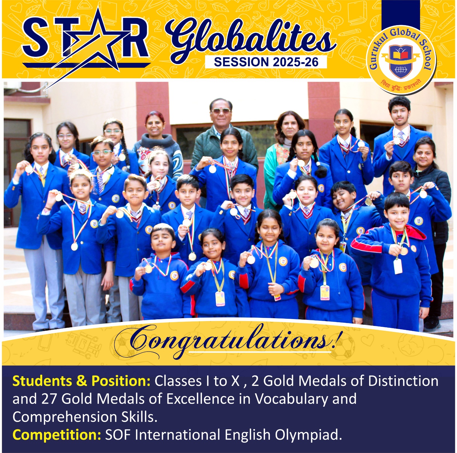 Outstanding Performance In SOF English Olympiad
